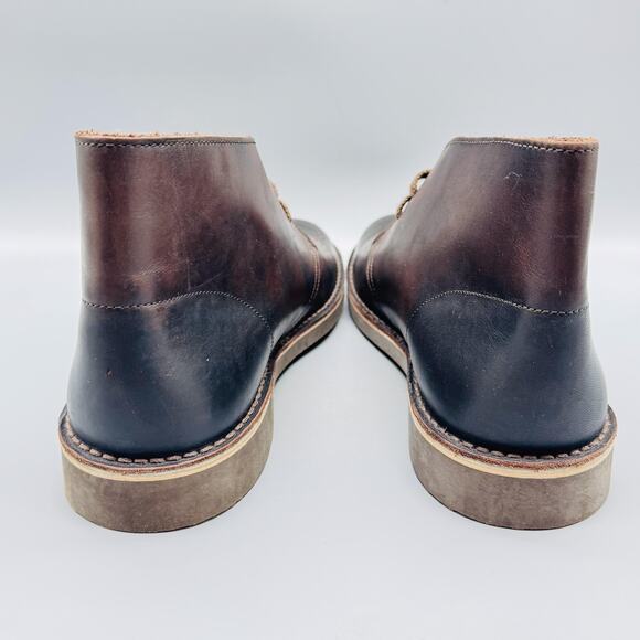 Clarks Boots Mens 11.5 Chocolate Brown Leather Bushacre 2 Chukka Ankle Lace Up - Picture 7 of 11